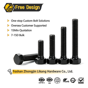 Perno hexagonal de acero negro M9 de tamaño personalizado de alta calidad <span class=keywords><strong>M20</strong></span> M22 M58 M29 sujetador con acabado inoxidable cabeza hexagonal estándar DIN rosca M3 - Product Image 4