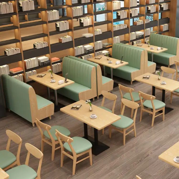 현대 테이블 양면 가죽 의자 레스토랑 부스 소파