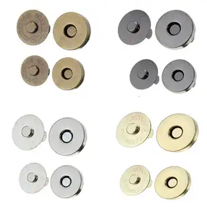 Fashion Flatback Round Strong Magnets Buttons Hidden Strong Iron Magnetic Button For Bag Clothing