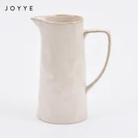 Joyye, оптовая продажа, большой керамический молочный кувшин ручной работы с логотипом на заказ, с реактивной глазурью, 1,8 л