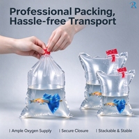 Sac de transport pour fruits de mer vivants, étanche, pour l'oxygénation, en plastique recyclable, pour aquarium, taille personnalisée, vente en gros