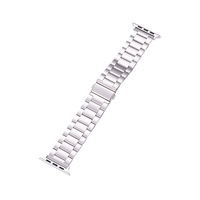 Bracelet de montre Boorui en acier inoxydable à triple maillon 18mm/20mm/22mm avec fermoir pliant en métal pour // Watch Series