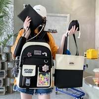Mochilas Escolares Bonitas de Moda al por Mayor para Niñas, Juego de 5 Piezas de Mochilas Escolares para Adolescentes
