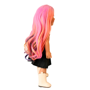 <span class=keywords><strong>Poupée</strong></span> synthétique arc-en-ciel résistante à la chaleur, 18 pouces, cheveux de <span class=keywords><strong>poupée</strong></span>, accessoires pour <span class=keywords><strong>poupée</strong></span> de 18 pouces, 18 pouces - Product Image 4