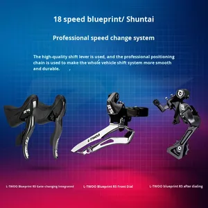 Bicicleta <span class=keywords><strong>de</strong></span> Carretera Lanling 700C, Resistente al Viento, <span class=keywords><strong>de</strong></span> Competición, 18 Velocidades, con Manillar Curvo, Frenos <span class=keywords><strong>de</strong></span> Disco, Cuadro Rígido <span class=keywords><strong>de</strong></span> Aleación <span class=keywords><strong>de</strong></span> Aluminio, Bicicleta Urbana, Bicicleta <span class=keywords><strong>de</strong></span> Carreras - Product Image 2