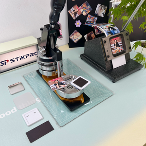 Hot Bán Quảng Trường 50x50mm Nút Nhà Sản Xuất Kit Huy Hiệu Nhà Sản Xuất Ảnh Nam Châm Máy Làm Cho Tự Làm - Product Image 1