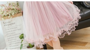 ชุดเดรสเด็กผู้หญิงสไตล์เกาหลีสีงาช้างสำหรับงานเลี้ยงตอนเย็น ขายส่ง ประดับมุกและลูกไม้ แต่งแบบเจ้าหญิง - Product Image 5