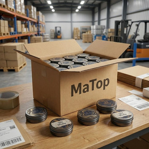 Personnalisation en gros de boîtes en aluminium plates et rondes de 50 g pour l'emballage du <span class=keywords><strong>caviar</strong></span> - Product Image 6