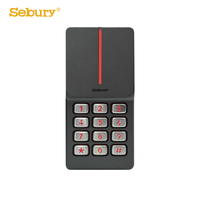 IP65 Waterproof Anti-Vandal Metal Keypad RFID Reader DC12-24V 125KHz 13.56MHz NFC Wiegand 26-37bit for Access Control