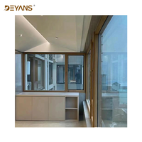 Livraison rapide Fenêtre en bois recouvert d'aluminium Design spécial Forme personnalisée Fenêtres en bois massif Écran magnétique fixe Salle de bain Insonorisée