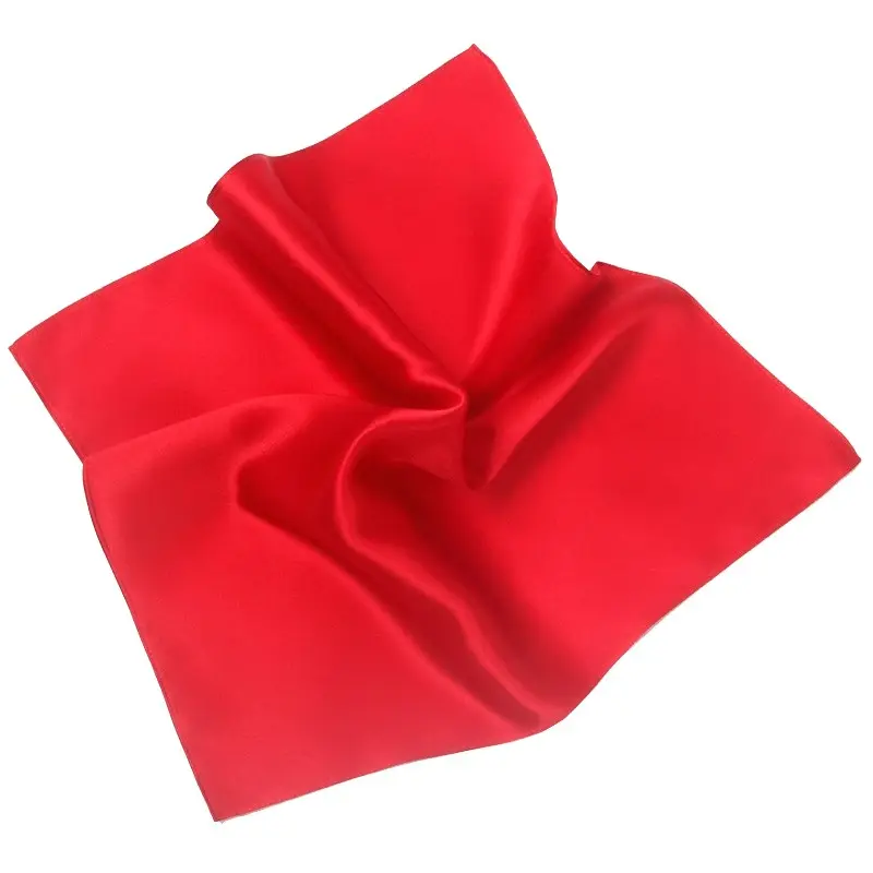 Hot Sale Mens Ladies New Design Thick Silk Handkerchief Pocket Square Satin 100% Silk Handkerchief