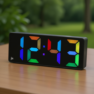 Multicolor Black Alarm <b>Clock</b> JD9538 CF - Product Image 3