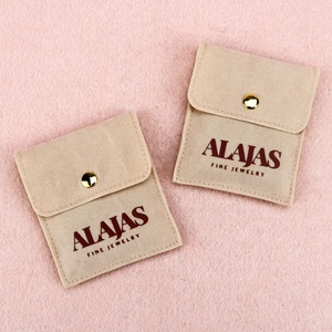 Bolsa de Terciopelo con Logotipo Personalizado, Bolsa de Ante Tipo Sobre, Bolsa de Microfibra para Exhibición de Joyería, Bolsa de Regalo para Aretes y Collares - Product Image 3