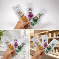 Diffuseur d'huiles essentielles en verre de 8 ml, forme carrée, luxueux et coloré, à suspendre, pour voiture et maison, désodorisant liquide