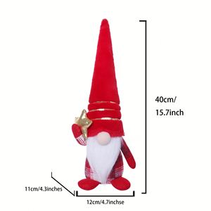 Cross-<b>border</b> New Arrival Nordic Plush Sequin Handmade Felt Christmas Faceless Doll Set Santa Claus Figurine Window <b>Display</b> - Product Image 4