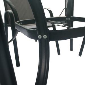 Mobilier de jardin <span class=keywords><strong>bistro</strong></span> moderne 6 pièces en verre trempé avec parasol pour patio, cour et appartement. - Product Image 4