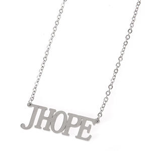 Collares con Nombre en Inglés Grabado <span class=keywords><strong>de</strong></span> KPOP JUNGKOOK <span class=keywords><strong>JIMIN</strong></span> V, Cadena para el Cuello con Nombre <span class=keywords><strong>de</strong></span> JIN J-HOPE RM SUGA TWICE GOT7, Accesorios para el Cuello, Regalos para Fans - Product Image 2