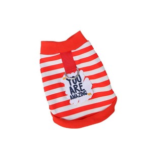 Chaleco a rayas para mascotas con correa para gatos y perros, diseño lindo en azul, rosa, rojo, amarillo y negro. - Product Image 5