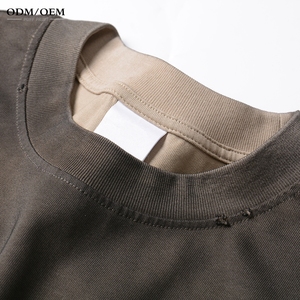 เสื้อยืดฮิปฮอป AR035 ไซส์ใหญ่พิเศษสำหรับผู้ชาย ทรงโอเวอร์ไซส์ ล้างสีแบบ Acid Wash คอกลม แขนสั้น ผ้าฝ้าย 100% ถักเนื้อหนา เป็นมิตรกับสิ่งแวดล้อม - Product Image 6