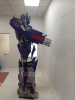 Costume de mascotte de super-héros robot en fer LED réaliste et portable, de fabrication professionnelle, pour défilés et événements promotionnels