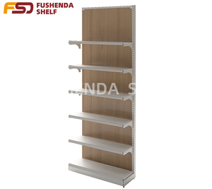 Estante de exhibición de un lado de Servicio Ligero, estante de supermercado para exhibición de tienda, Material de acero de servicio pesado, construcción de madera - Product Image 6