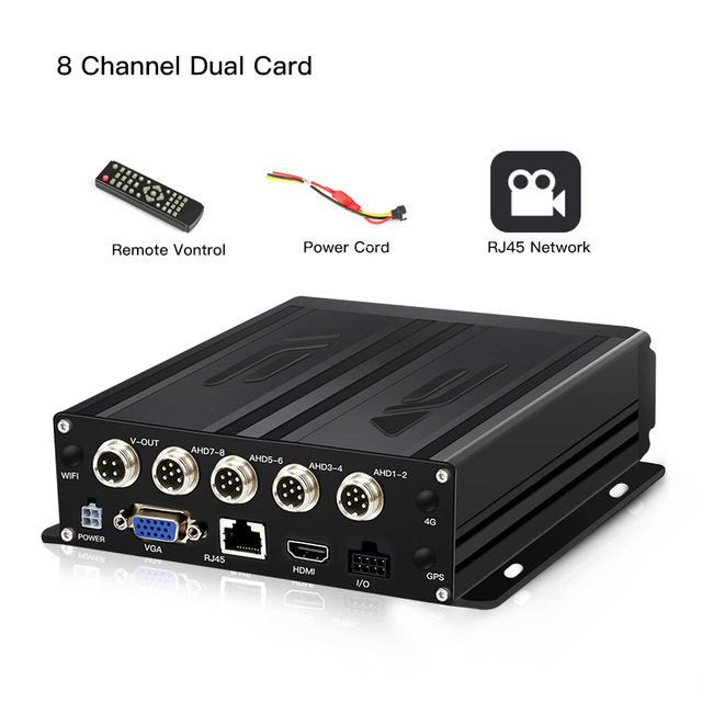 High Resolution AHD 1080P Mobile Recorder 8 Channel SD DVR Vehicle MDVR Kit for Truck Bus Taxi
