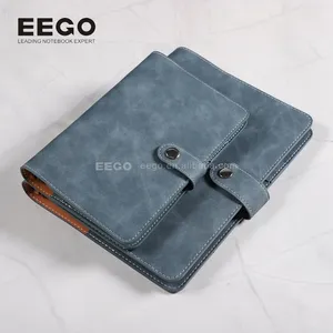 Nueva tendencia, hojas sueltas forradas, 6 anillos, carpeta de presupuesto de cuero Pu suave, cuaderno con sobres de efectivo