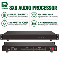 Prosesor Audio 8-Saluran DQINFOS dengan Adi High-Performance Sharc+Dsp Terintegrasi Mendukung Penyimpanan dan Pemanggilan 50 Skenario