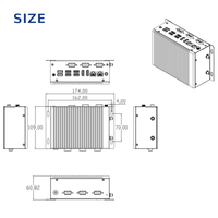 Mini PC sans ventilateur, ordinateur embarqué industriel, processeur Celeron J6412, 2 LAN, 6 USB, 6 COM, VGA, sortie double écran, M31A