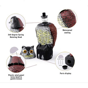 Chất lượng cao nhựa 360 độ xoay cú để dọa chim ngoài trời không thấm chim - Product Image 2