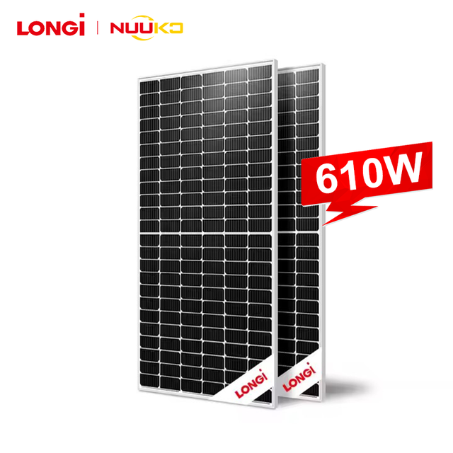 LONGI Brand in Stock Solar Panels 595W-625W Top Con Double-Sided N-Type Half-Cell for Solar System in Home