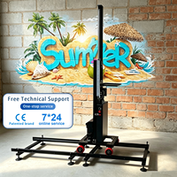 Mini imprimante murale 3D portable verticale, machine à peinture murale UV pour décorations murales, verre, boîtes en fer, carreaux de céramique, peinture au latex