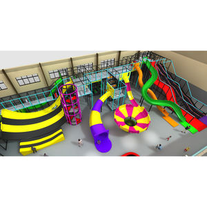 3-12 साल के बच्चों के लिए सुरक्षा नेट चढ़ाई स्लाइड और स्विंग के साथ अनुकूलित आकार के अनुकूल इनडोर खेल के मैदान उपकरण - Product Image 1