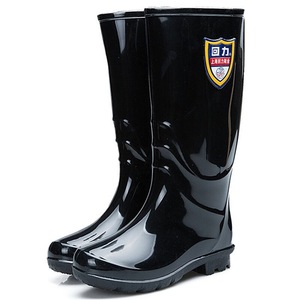 Botas de Lluvia de Tacón Alto para Mujer Shanghai Warrior, Negras, de PVC, Antideslizantes, para Uso en Construcción - Product Image 1