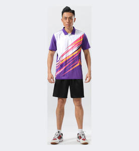 Polo de badminton personnalisé à impression rapide, anti-humidité, pour club et équipe, entraînement, vente en gros, logo personnalisé - Product Image 1