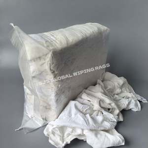 Trapos de Algodón 100% Blancos para Uso Industrial, 20-60 cm, para Trapos de Felpa de Algodón Blanco, 25 lbs - Product Image 1