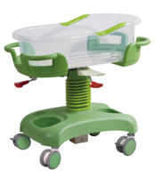 Berceau de bébé ABS durable YFY088L avec chariot d'équipement médical d'hôpital d'écran d'affichage à cristaux liquides