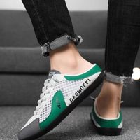 Chaussures d'été décontractées pour hommes, demi-chaussons respirants en maille, à semelle souple, pour l'extérieur