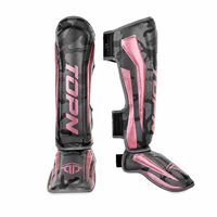 Protège-tibias Muay Thai en cuir PU avec logo personnalisé, directement de l'usine, pour MMA et Kickboxing, protection du cou-de-pied en mousse EVA haute densité