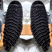 Peluca frontal de encaje HD de 40 pulgadas con densidad 250, cabello humano virgen brasileño, onda profunda, liso rizado, rizo Jerry, onda natural, 13x4