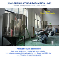 Machine de fabrication de granulés PVC UPVC CPVC entièrement automatique, granulateur à découpe à chaud, moteur, production 80-800 kg/h