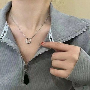 유럽풍 미국식 U자형 말굽 펜던트 여성용 미니멀리스트 패션 럭셔리 뱀뼈 체인 다용도 주얼리 제작 - Product Image 2