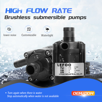 Pompe centrifuge miniature à circulation d'eau sans balais LEFOO à faible bruit 24V 9000ml/min pour l'eau propre de qualité alimentaire et le refroidissement