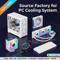 Yeni Özelleştirilmiş Fanlı Temperli Cam Mid Tower ATX Kasa Çok Renkli Bilgisayar Kasası Oyun Kasası Kule PC Kabini