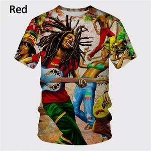 T-shirt décontracté imprimé Hip Hop 3D Pop drôle musique Rock Bob Marley motif <span class=keywords><strong>grande</strong></span> taille vêtements pour hommes femmes en Polyester/coton - Product Image 4