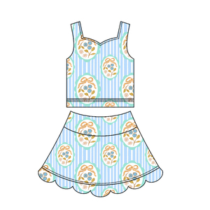 Robe d'été pour bébé fille, imprimé fleurs roses, sans manches, longueur genou, en coton et élasthanne, vente en gros - Product Image 5