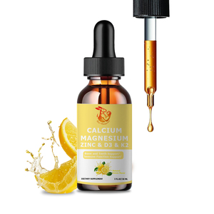 Gouttes liquides Red-Kangaroo Calcium Magnésium Zinc D3 K2 1 FL.OZ/30 ML Saveur citron naturel Complément alimentaire pour le soutien des os et des articulations - Product Image 1
