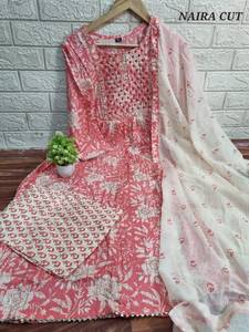Prix usine imprimé naira coupe kurta ensemble Kurti avec Dupatta ensemble pour toutes les occasions vêtements de mariage robes indiennes pour les femmes - Product Image 3