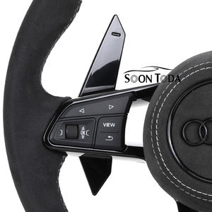 Volante Universal para <span class=keywords><strong>Audi</strong></span> A4, Cuero Negro con Detalles en Gamuza para <span class=keywords><strong>Audi</strong></span> A3 A4 A5 A6 A7 S3 B9 S4 S5 B8 B9 RS3 RS5 RS7 - Product Image 3