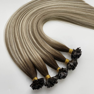 Estensioni di Capelli Umani Vergini 10A Morbidi con Punta Piatta in Cheratina, Personalizzabili <span class=keywords><strong>e</strong></span> Tinture Personalizzate - Product Image 5